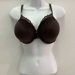 Natori Dark Brown Lace Accent Bra